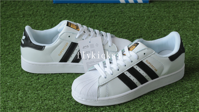 Adidas Superstar White Black Stripes C77124